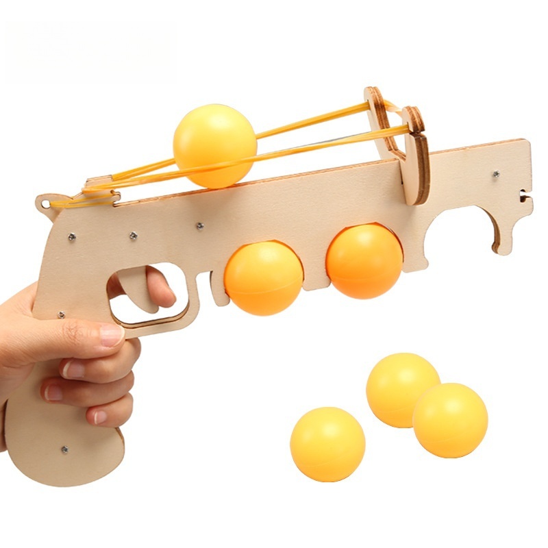 DIY خشبية 3D لغز تنس الطاولة م - مراجعة Table Tennis Gun وسعره