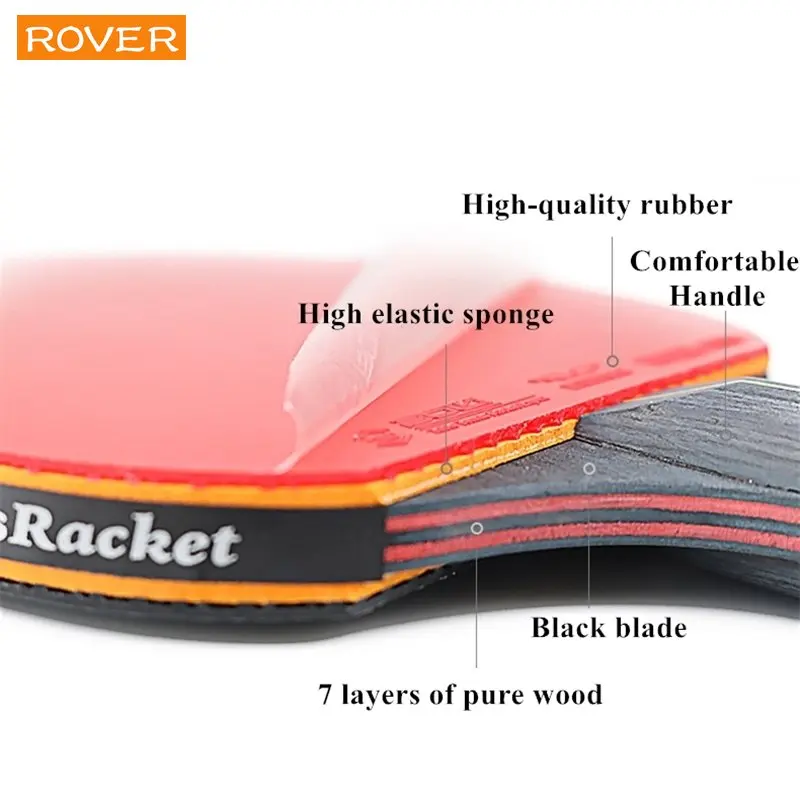 5/6 ستار مضرب تنس الطاولة 2 قط - مراجعة Table Tennis Forehand Rubber وسعره