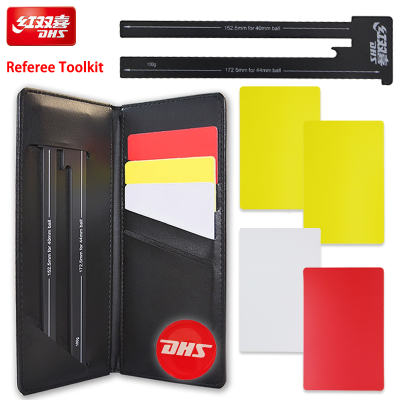 طقم حكم DHS لمباراة تنس الطاول - مراجعة Table Tennis Yellow Card وسعره